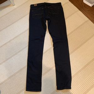 Red Engine Straight Leg Skinny Jeans - Dark Wash